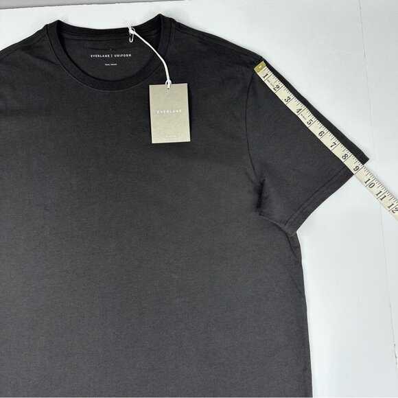 Everlane‎ Uniform Men's NWT Black The Organic Crew Neck Athleisure T-Shirt L/C43 - Picture 10 of 12